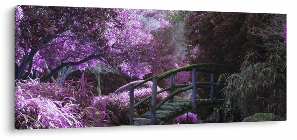 Obraz fialové záhrady (120x50 cm)