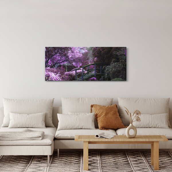 Obraz fialové záhrady (120x50 cm)