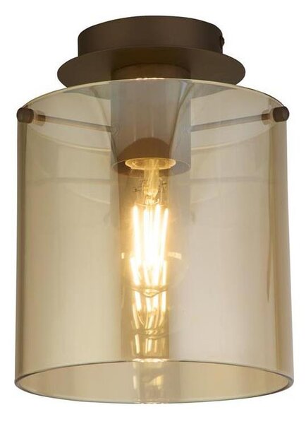Searchlight 88911-1MO - Stropné svietidlo SWEDEN 1xE27/60W/230V pr.22 cm hnedé/dymové