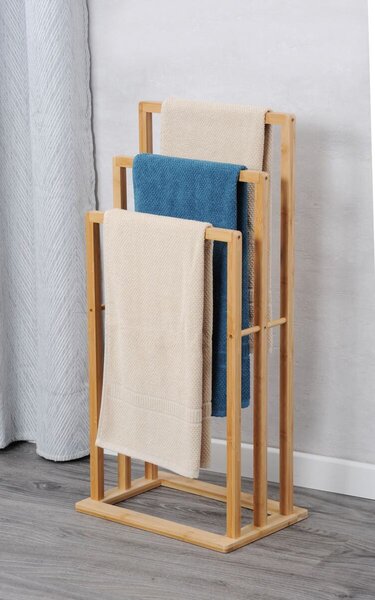 Trojposchodový držiak na uteráky 40 x 82 x 27 cm, bambus KESPER 19432