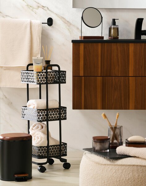 DÁVKOVAČ MYDLA sivá, čierna, farba akácie Homeware - Kúpeľňové doplnky