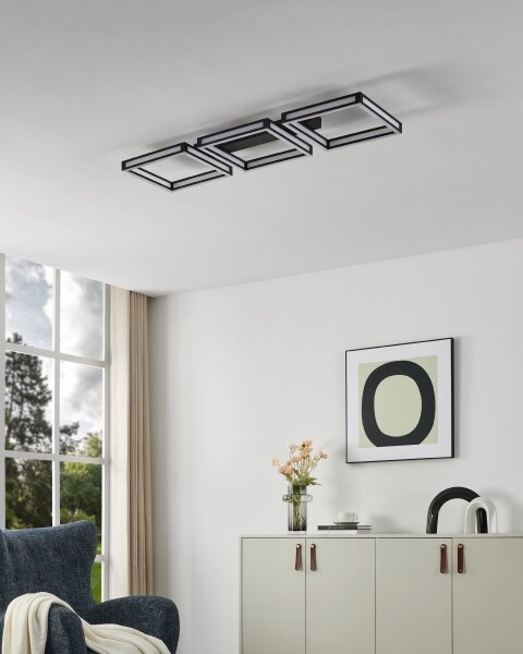 Eglo 99789 - LED Stropné svietidlo ALTAFLOR 3xLED/11,2W/230V čierna