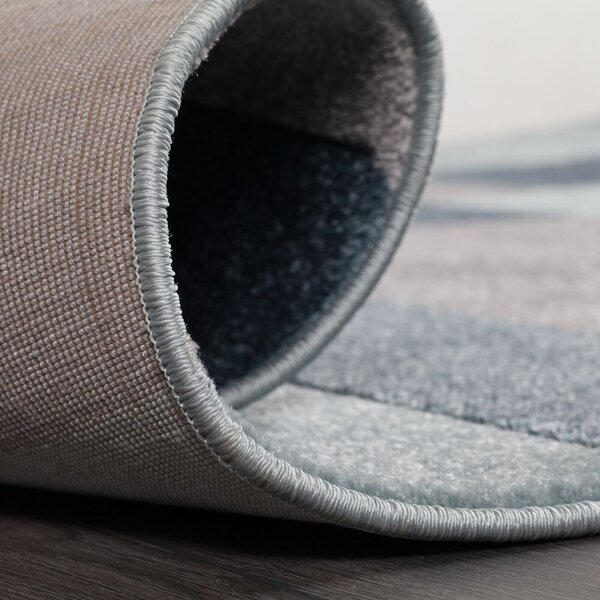 Flair Rugs, Kusový koberec Hand Carved Cosmos Denim Blue, 160x230, modrá, kancelária