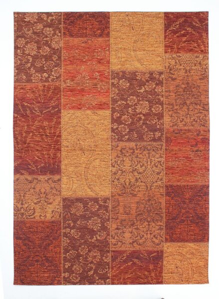 Flair Rugs koberce Kusový koberec Manhattan Patchwork Chenile Terracotta - 200x290 cm