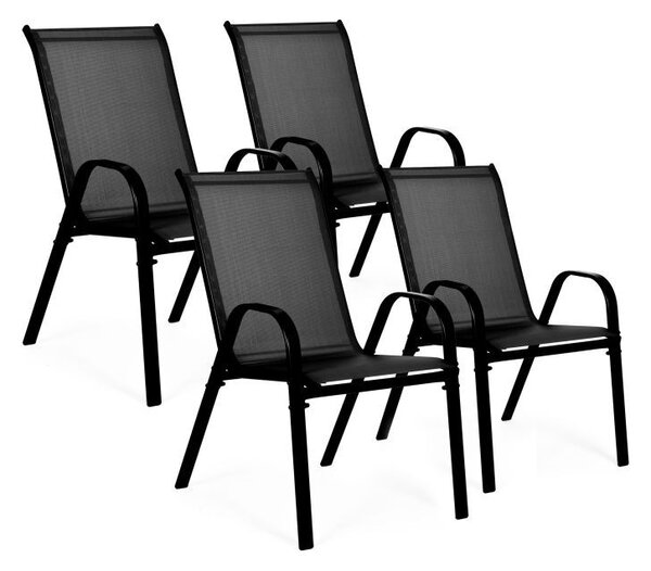 Set 2 čiernych stoličiek