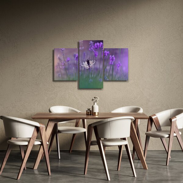 Obraz - Motýľ v levanduli (90x60 cm)