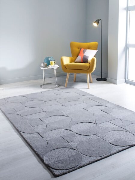 Flair Rugs, Kusový koberec Moderno Gigi Grey, 120x170, šedá, chodba / predsieň