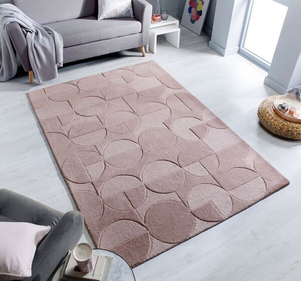Flair Rugs, Kusový koberec Moderno Gigi Blush Pink, 120x170, ružová, obývacia izba