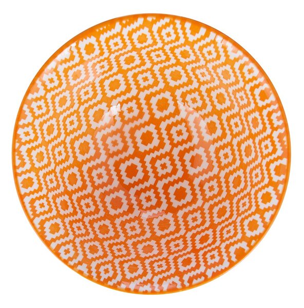 ORNAMENTS Miska 520 ml - modrá/oranžová