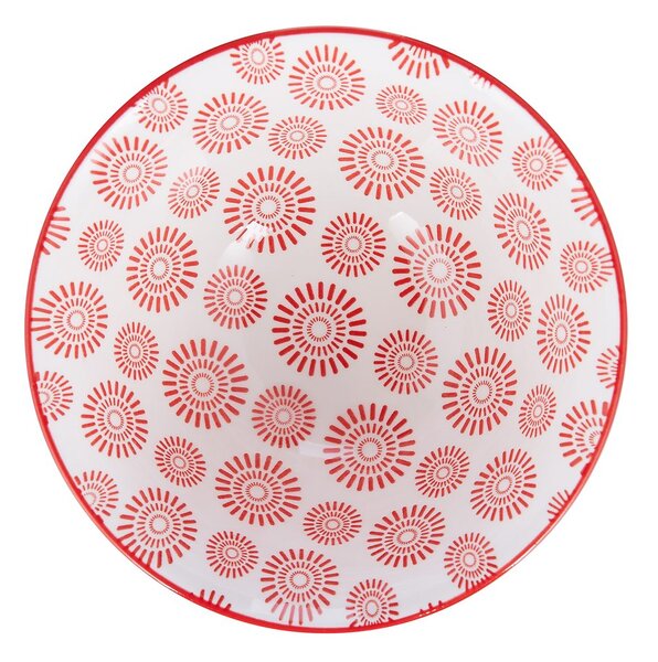 ORNAMENTS Miska 520 ml - čierna/červená