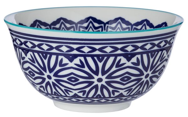 ORNAMENTS Miska 520 ml - modrá/biela