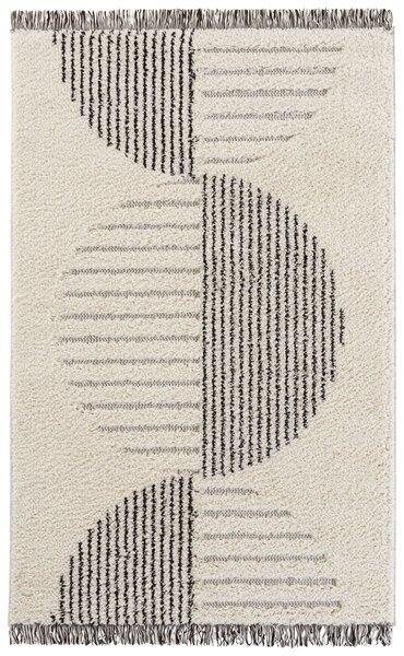 Mint Rugs - Hanse Home koberce Kusový koberec New Handira 105196 Cream, Black - 80x150 cm