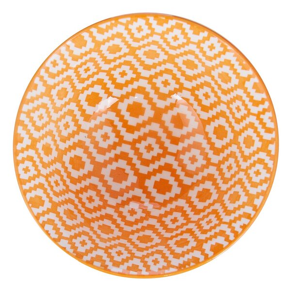 ORNAMENTS Miska 240 ml - modrá/oranžová