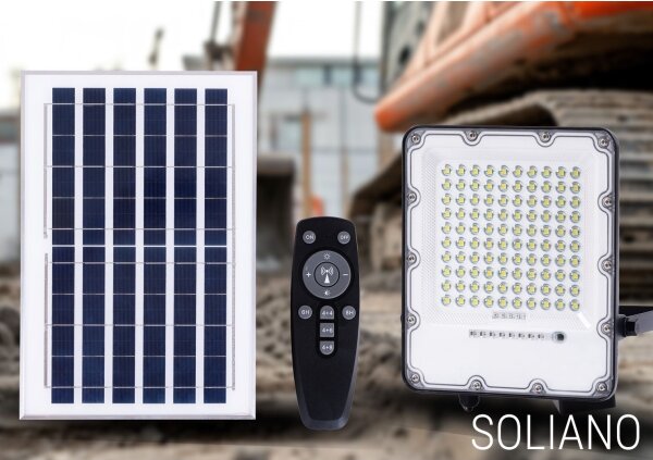 LED Solárny reflektor LED/50W/3,2V 4500K IP65 + diaľkové ovládanie
