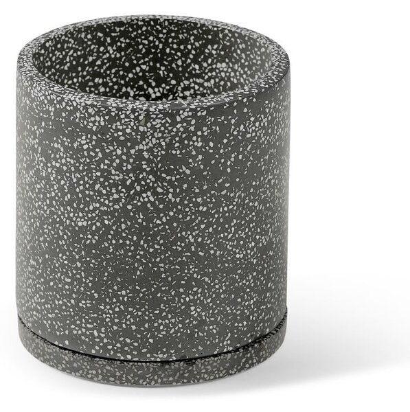 Tmavosivý kvetináč Selection Terrazzo, ø 34 cm