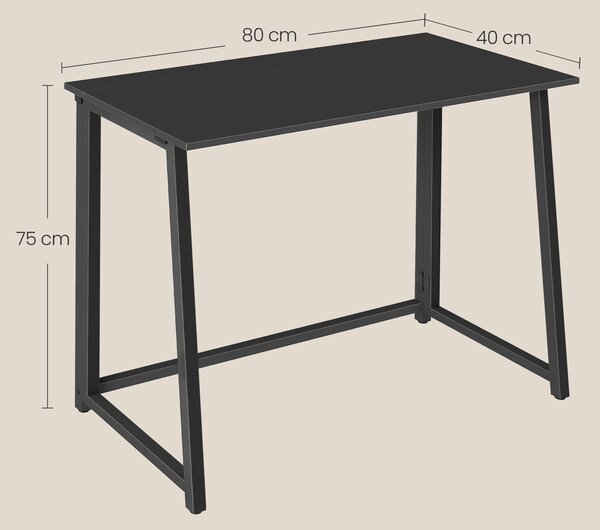 Set do pracovne ZARIMO stôl 80x40 cm čierny + kreslo AVOLA VELVET sivé