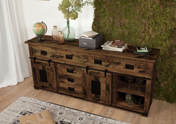 Komoda mango 200x45x90 hnedá lakovaná IRON