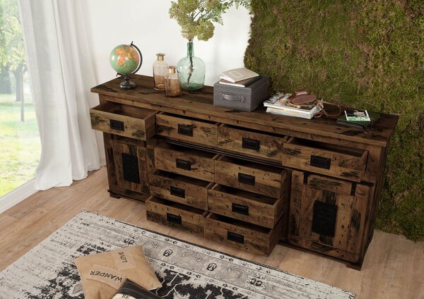 Komoda mango 200x45x90 hnedá lakovaná IRON