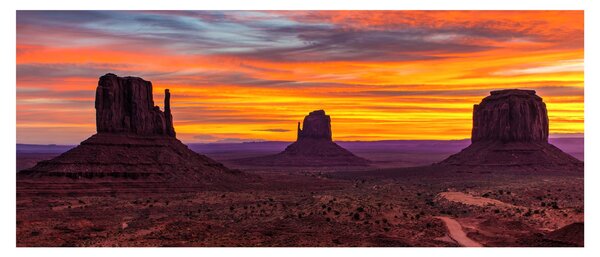 Obraz - Monument Valley v Arizone (120x50 cm)