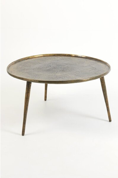 Kovový okrúhly konferenčný stolík v bronzovej farbe ø 67,5 cm Babina – Light & Living