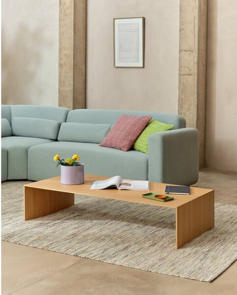 Konferenčný stolík vo svetloprírodnej farbe v dekore duba 70x140 cm Litto – Kave Home