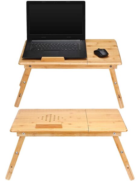 Bambusový stolík na notebook