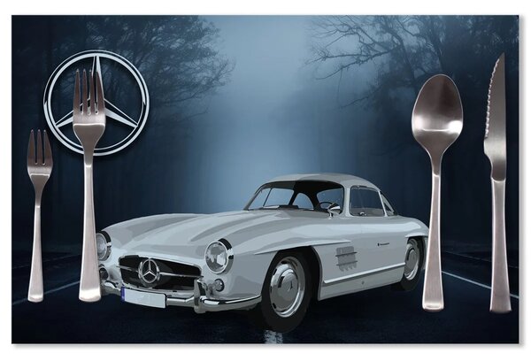Sablio Prestieranie Mercedes-Benz 300 SL V lese: 40x30cm