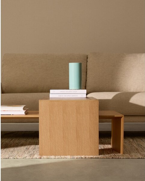 Konferenčný stolík vo svetloprírodnej farbe v dekore duba 70x140 cm Litto – Kave Home