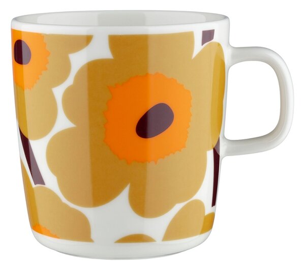 Marimekko Hrnček Oiva Unikko 0,4l, béžovo-oranžový