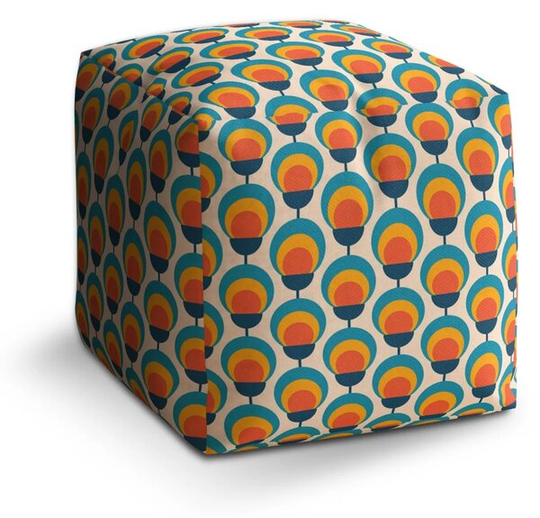 Sablio Taburet Cube Dúhové spektrum - 40x40x40 cm
