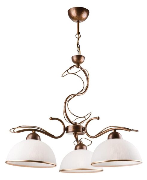 Luster na tyči COBRA 3xE27/60W/230V bronz/patina
