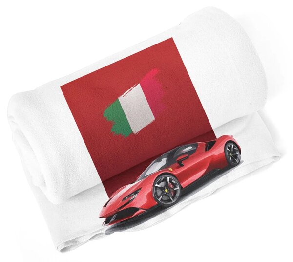 Sablio Deka Ferrari Talianska vlajka na červenom bloku - 150x120 cm