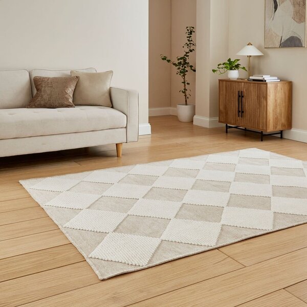 Bielo-béžový prateľný koberec 160x230 cm Lyna Beige&White – Think Rugs