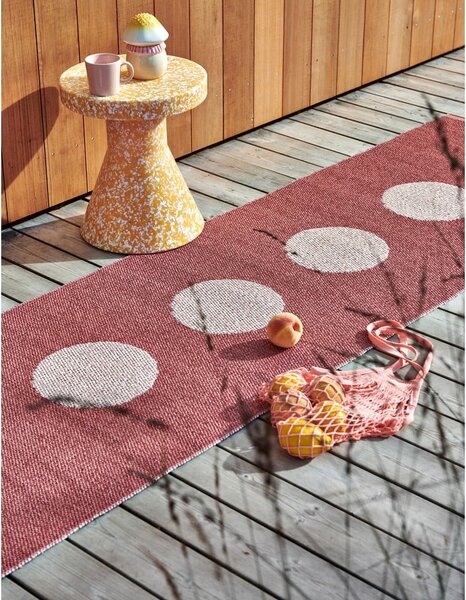 Svetločervený vnútorný a vonkajší koberec 70x50 cm Vera Pop Blush – Pappelina