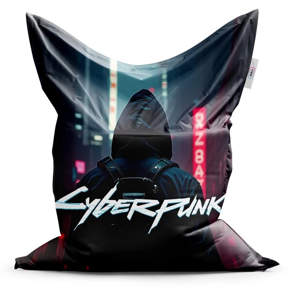Sablio Sedací vak Cyberpunk 2077 Výhľad na mesto - 150x100 cm