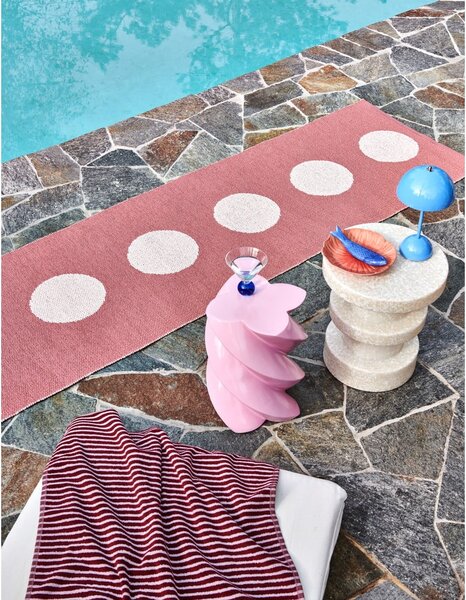 Svetločervený vnútorný a vonkajší koberec 70x50 cm Vera Pop Blush – Pappelina