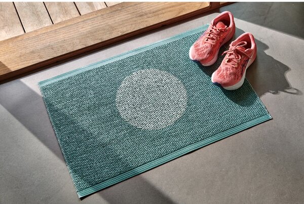 Tyrkysový vnútorný a vonkajší koberec 70x120 cm Vera Pop Jade – Pappelina