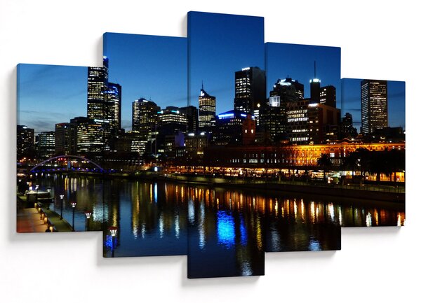 Obraz noci v Melbourne (150x105 cm)