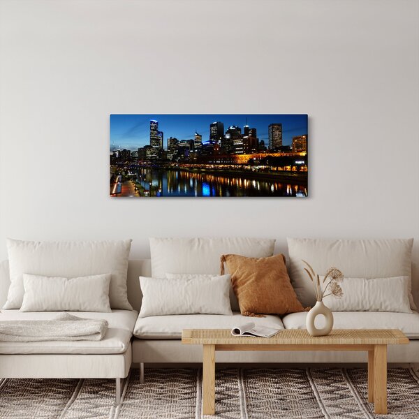 Obraz noci v Melbourne (120x50 cm)