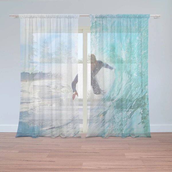 Sablio Záclony Surfista na vlne: 2ks 150x250cm