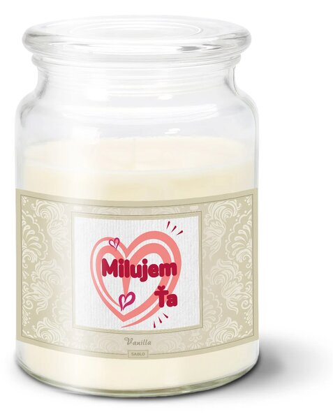 Sablio Sviečka Milujem ťa srdce - 500 g
