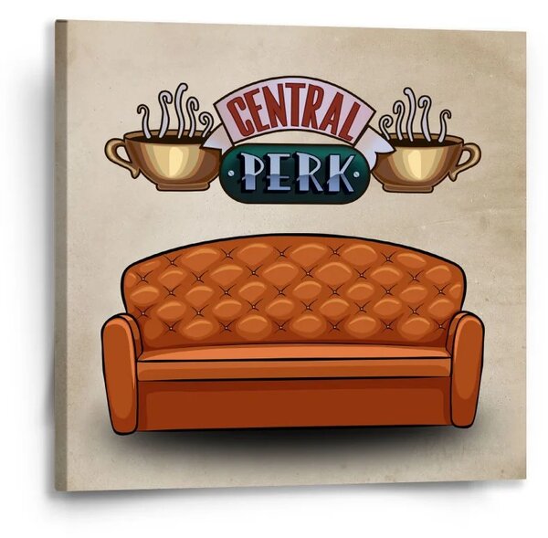Sablio Obraz Seriál Priatelia CENTRAL PERK Gauč - 50x50 cm