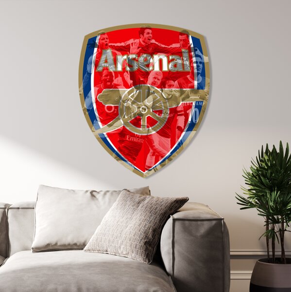 Farebný HDF obraz logo Arsenal