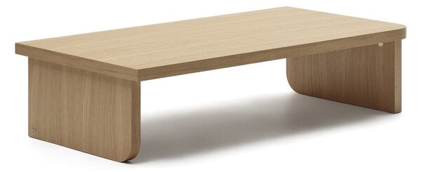 Konferenčný stolík v dekore duba v prírodnej farbe 75x140 cm Oaq – Kave Home