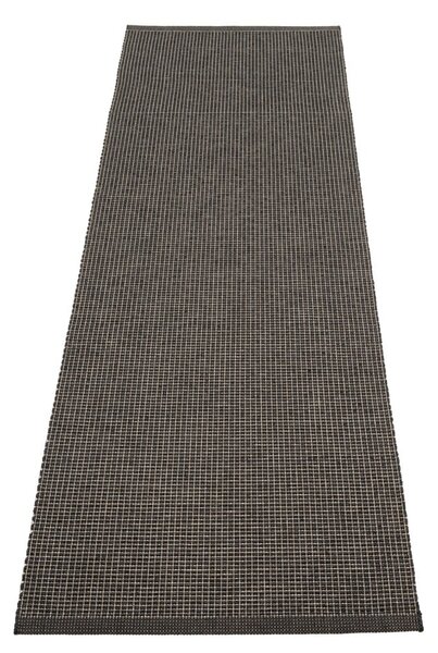 Antracitový vnútorný a vonkajší behúň 70x240 cm Emm Black Linen – Pappelina