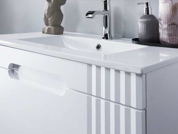 Kúpeľňová skrinka s umývadlom FIJI White U80/1 | 80 cm