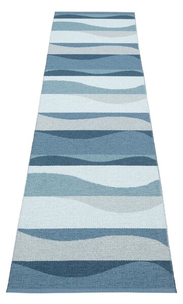 Modrý vnútorný a vonkajší behúň 70x300 cm Urvi Water – Pappelina