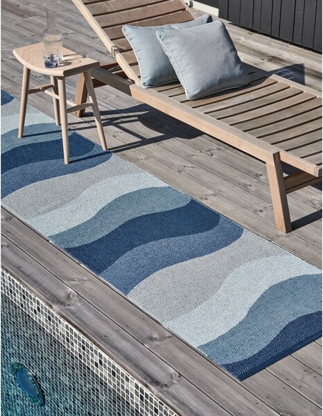 Modrý vnútorný a vonkajší behúň 70x200 cm Urvi Water – Pappelina