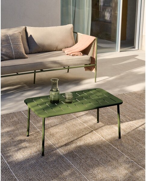 Oceľový Záhradný konferenčný stolík 50x90 cm Zivia – Kave Home
