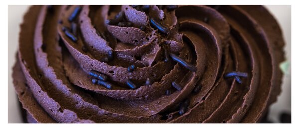 Obraz - Čokoládový Cupcake (120x50 cm)
